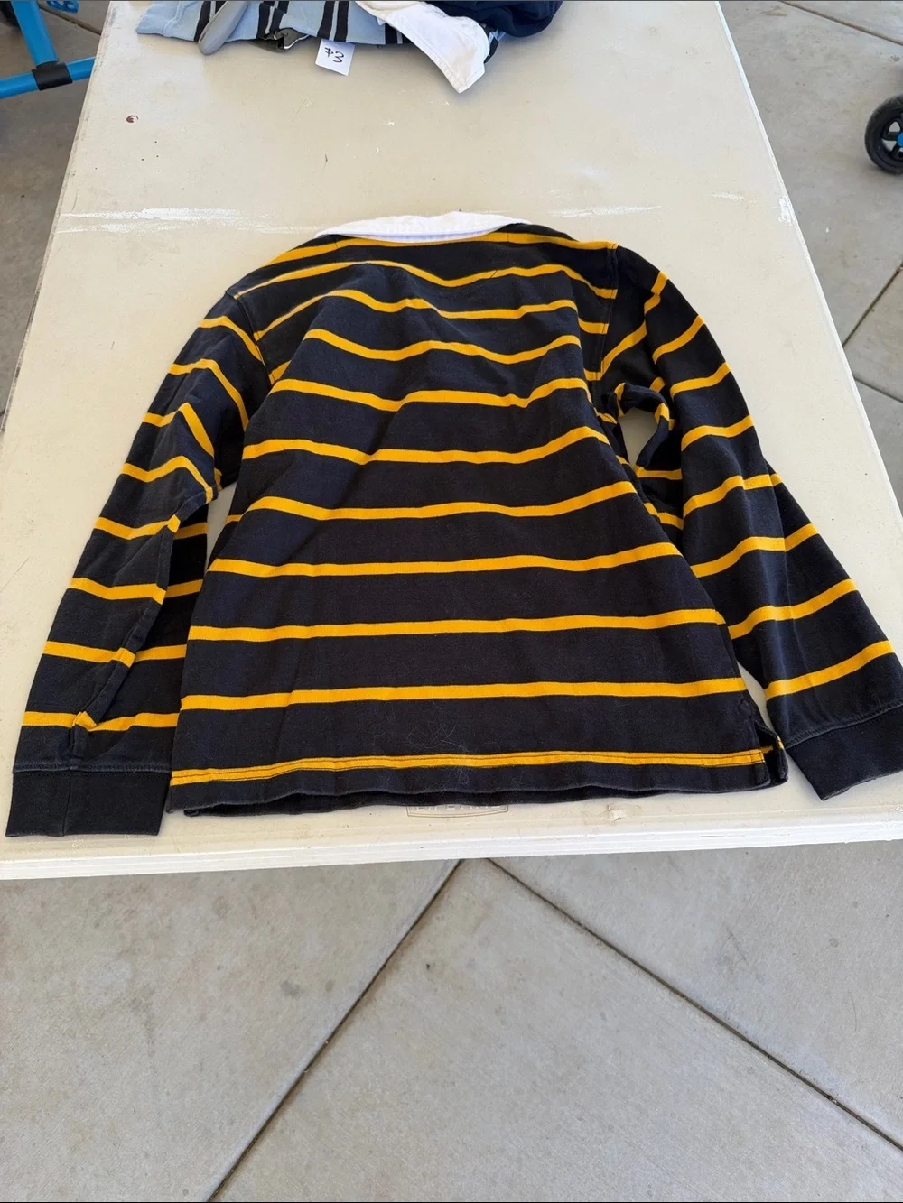 Gymboree Black and Yellow Striped Long-Sleeve Rugby Shirt